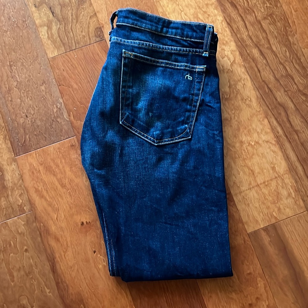 Rag & Bone Dre Jeans, size 29, dark-wash, mid-rise denim